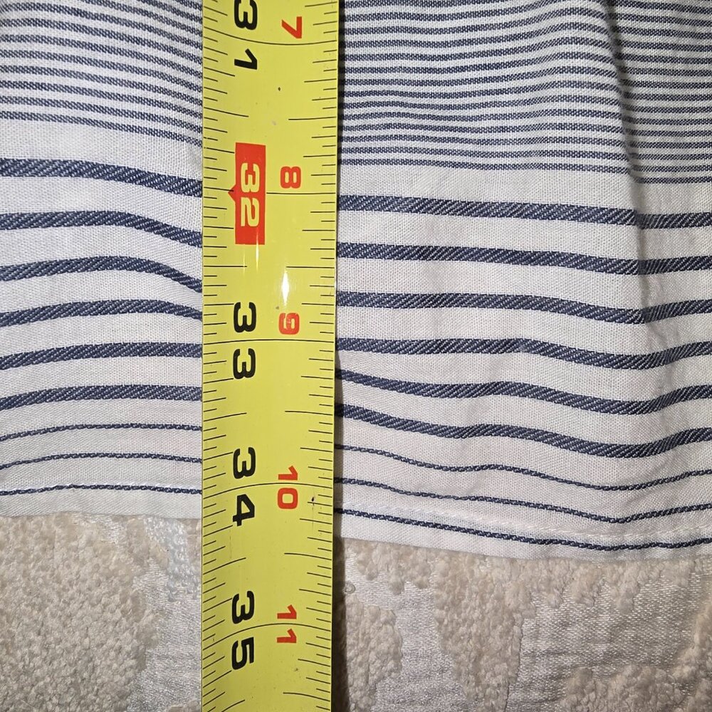 Japna Blue & White Halter Maxi Dress Ruffled Hem Elastic Waist UnderSkirt Sz M - Picture 12 of 12